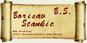 Borisav Stankić vizit kartica
